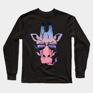 Pink Giraffe Long Sleeve T-Shirt